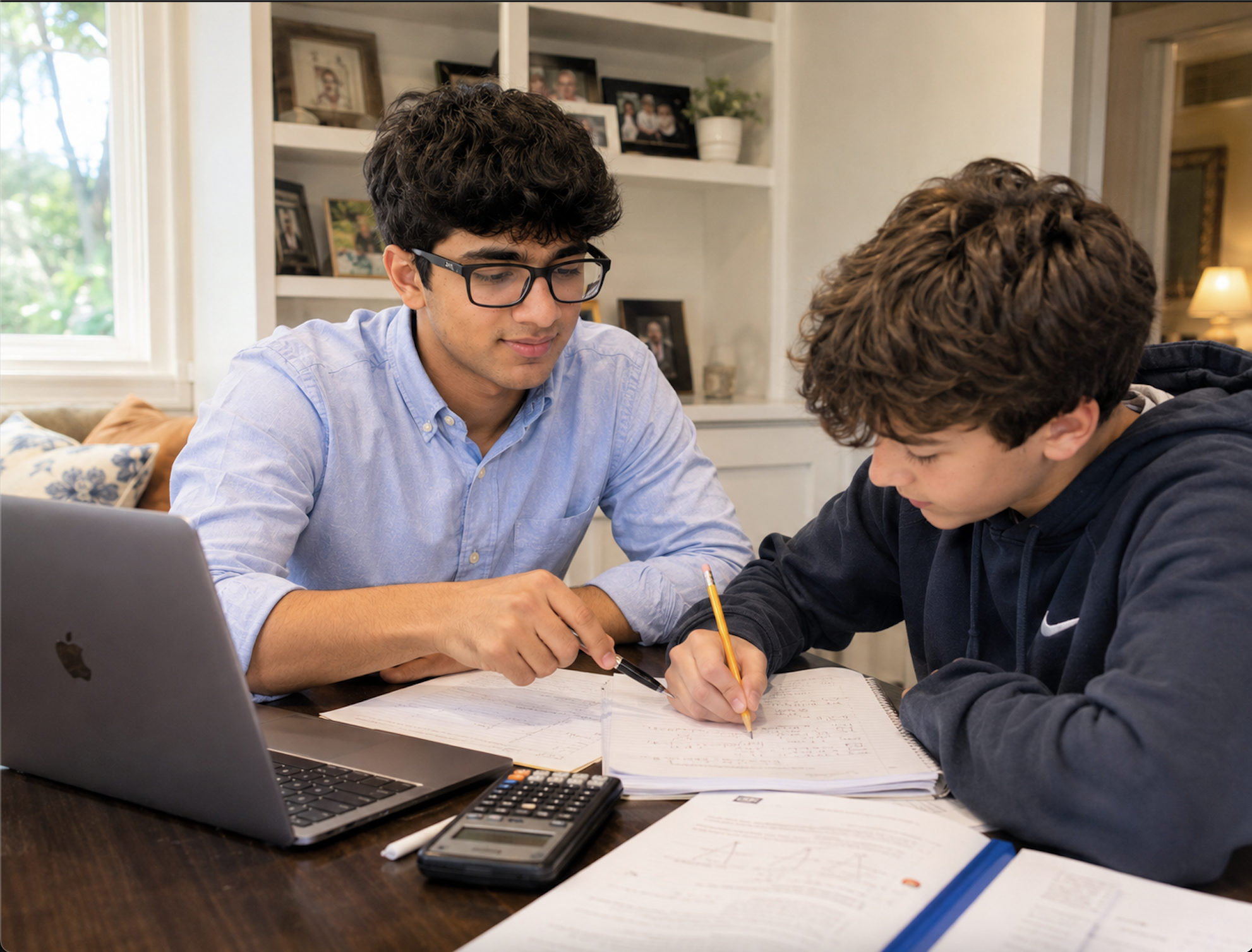 Tutor working with a student